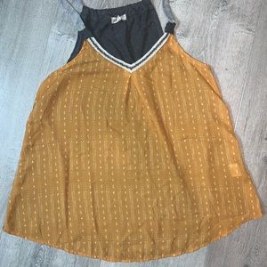 Jolt Patterned Tank Top Yellow